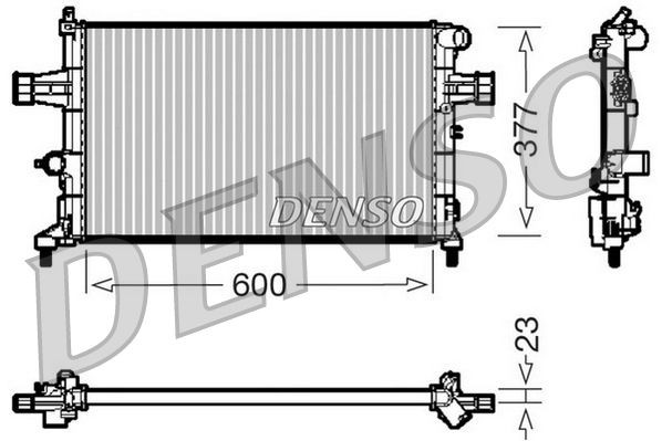 DENSO Engine radiator Article number: DRM20083 cheaply