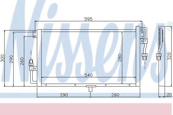NISSENS Air conditioning condenser Article number: 94819 cheaply