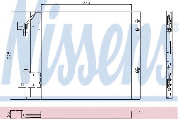 NISSENS Air conditioning condenser Article number: 94114 cheaply