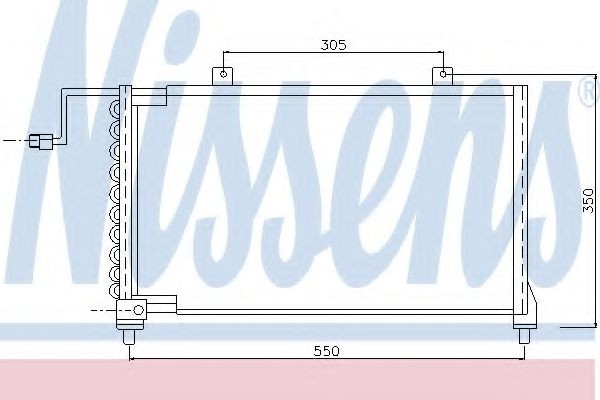 NISSENS Air conditioning condenser Article number: 94015 cheaply