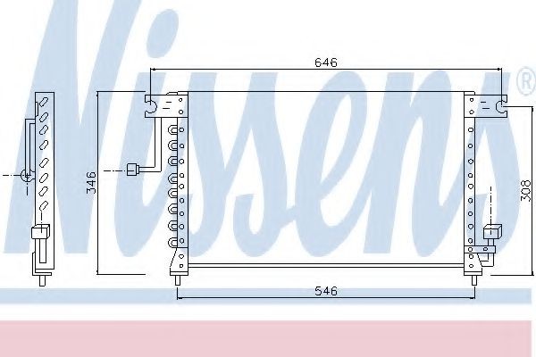 NISSENS Air conditioning condenser Article number: 94348 cheaply