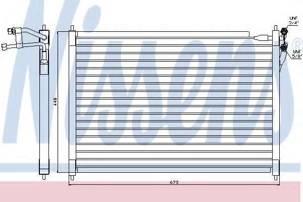 NISSENS Air conditioning condenser Article number: 94078 cheaply