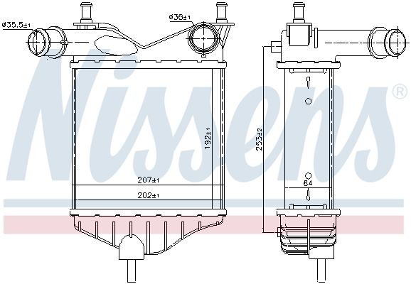 NISSENS Intercooler Article number: 96866 cheaply