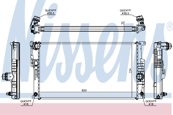 NISSENS Engine radiator Article number: 67733 cheaply