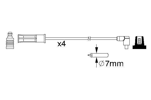 BOSCH Ignition Cable Kit Article number: 0 986 357 158 cheaply