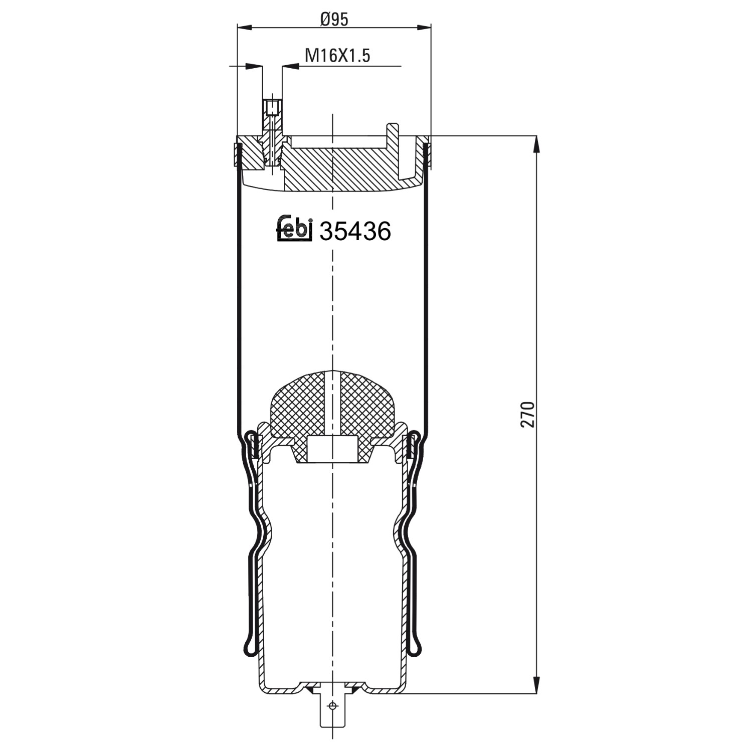 FEBI BILSTEIN Bellow, driver cab suspension Article number: 35436 cheaply
