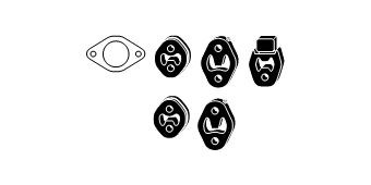 HJS Exhaust mounting kit Article number: 82 35 8194 cheaply