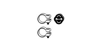 HJS Mounting Kit, silencer Article number: 82 11 9123 cheaply