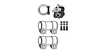 HJS Mounting Kit, catalytic converter Article number: 82 23 4492 cheaply