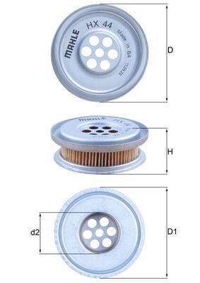 KNECHT Hydraulic Filter, steering system Article number: HX 44 cheaply