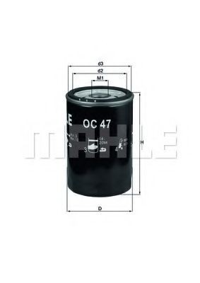KNECHT Oil filter Article number: OC 47 cheaply