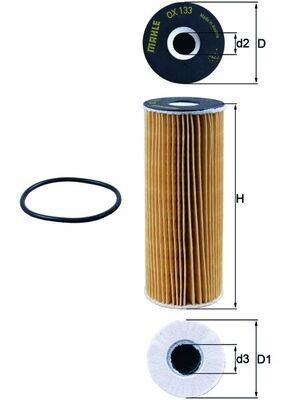 KNECHT Oil filter Article number: OX 133D cheaply