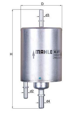 KNECHT Fuel filter Article number: KL 571 cheaply
