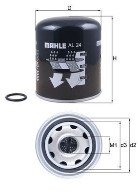 KNECHT Air Dryer Cartridge, compressed-air system Article number: AL 24 cheaply