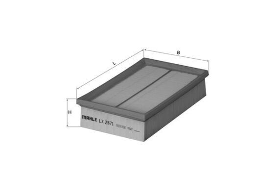 KNECHT Air filter Article number: LX 2671 cheaply