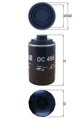 KNECHT Oil filter Article number: OC 456 cheaply