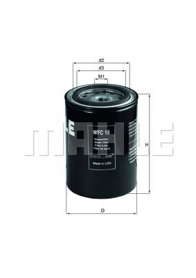 KNECHT Coolant Filter Article number: WFC 18 cheaply