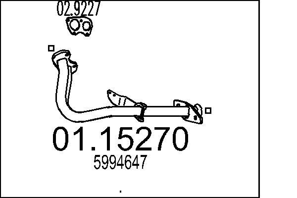MTS Exhaust Pipe Article number: 01.15270 cheaply