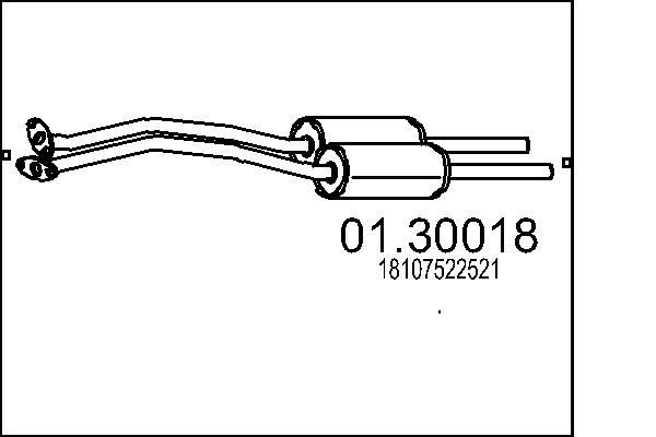 MTS Front Silencer Article number: 01.30018 cheaply