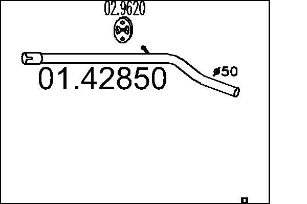 MTS Exhaust Pipe Article number: 01.42850 cheaply
