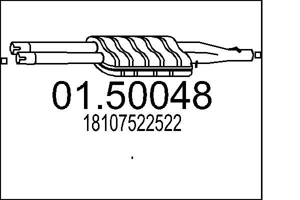 MTS Middle silencer Article number: 01.50048 cheaply