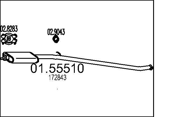 MTS Vidurinis duslintuvas prekės numeris: 01.55510 nebrangu