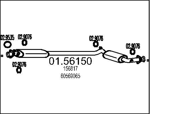 MTS Middle silencer Article number: 01.56150 cheaply