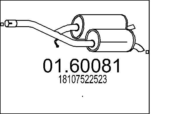 MTS Rear silencer Article number: 01.60081 cheaply