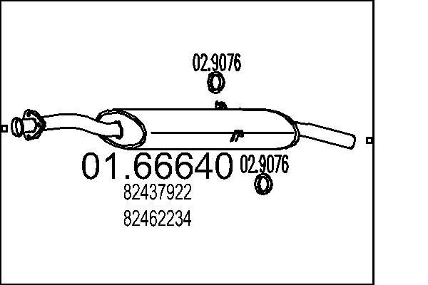 MTS Rear silencer Article number: 01.66640 cheaply