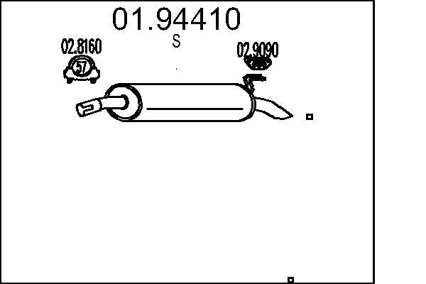MTS Rear silencer Article number: 01.94410 cheaply