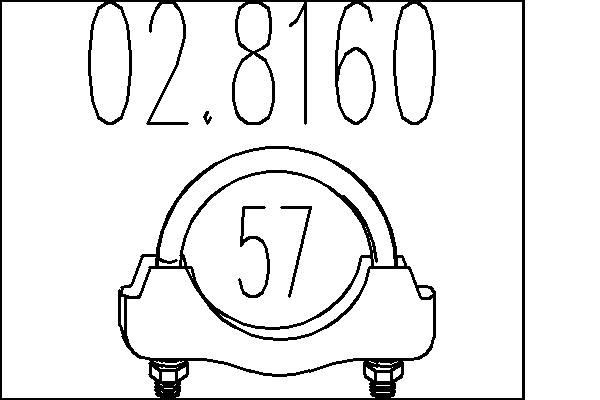 MTS Exhaust clamp Article number: 02.8160 cheaply