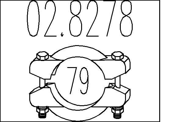 MTS Exhaust clamp Article number: 02.8278 cheaply