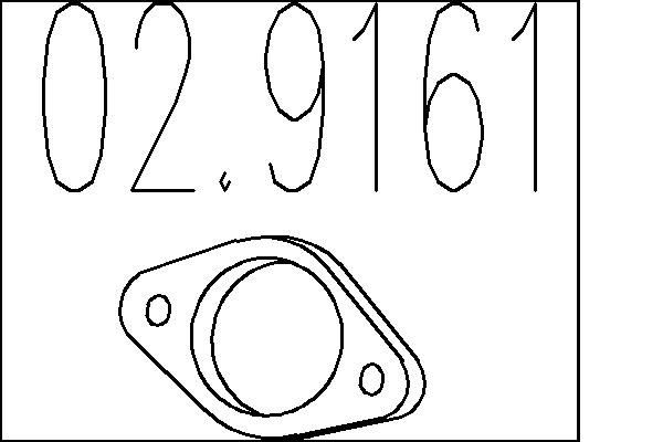 MTS Exhaust pipe gasket Article number: 02.9161 cheaply