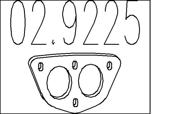 MTS Exhaust pipe gasket Article number: 02.9225 cheaply