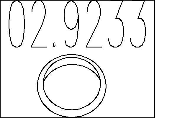 MTS Seal, exhaust pipe Article number: 02.9233 cheaply