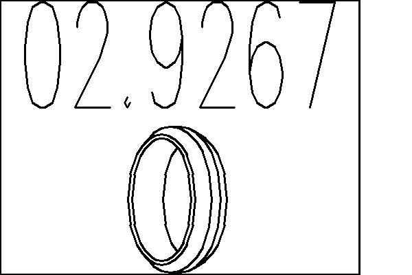MTS Seal, exhaust pipe Article number: 02.9267 cheaply