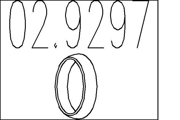 MTS Seal, exhaust pipe Article number: 02.9297 cheaply