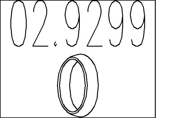 MTS Seal, exhaust pipe Article number: 02.9299 cheaply