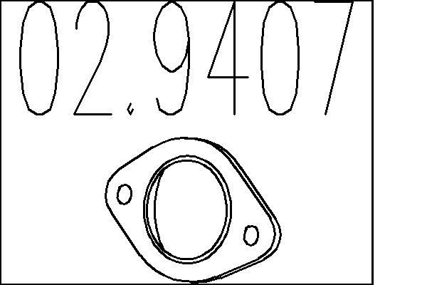 MTS Exhaust pipe gasket Article number: 02.9407 cheaply