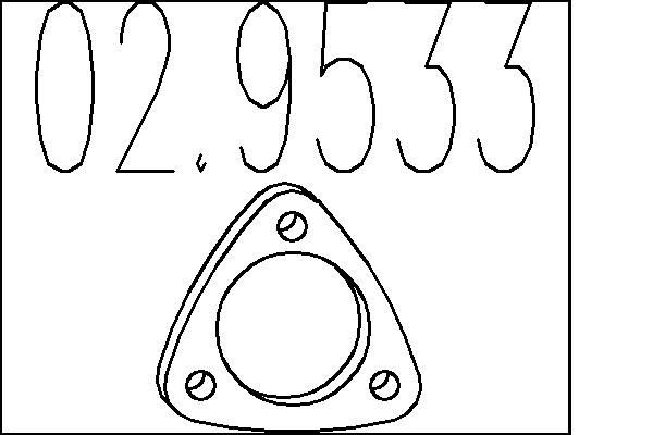 MTS Exhaust pipe gasket Article number: 02.9533 cheaply