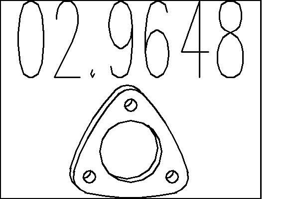 MTS Exhaust pipe gasket Article number: 02.9648 cheaply