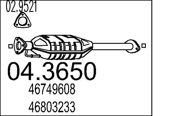 MTS Catalytic converter Article number: 04.3650 cheaply