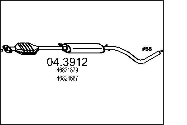 MTS Catalytic converter Article number: 04.3912 cheaply