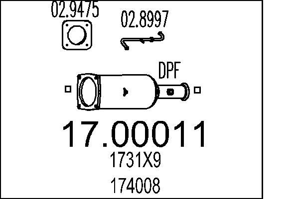 MTS Partikelfilter Varenummer: 17.00011 billige