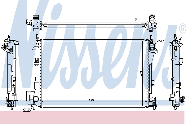 NISSENS Engine radiator Article number: 63022 cheaply