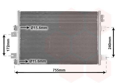 VAN WEZEL Air conditioning condenser Article number: 07005113 cheaply