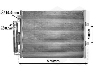 VAN WEZEL Air conditioning condenser Article number: 43005454 cheaply