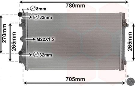 VAN WEZEL Engine radiator Article number: 76002021 cheaply