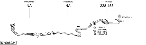 BOSAL Repair Pipe, catalytic converter Article number: 700-165 cheaply