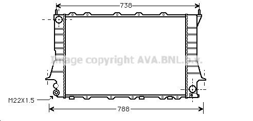 PRASCO Engine radiator Article number: AIA2083 cheaply